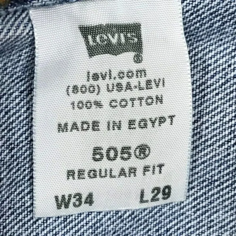 Vintage Levi's 505 Regular Fit Men's Jeans Y2K Size 34x29